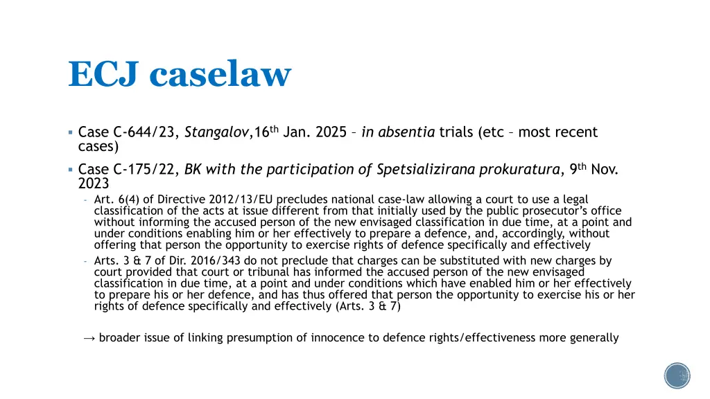 ecj caselaw