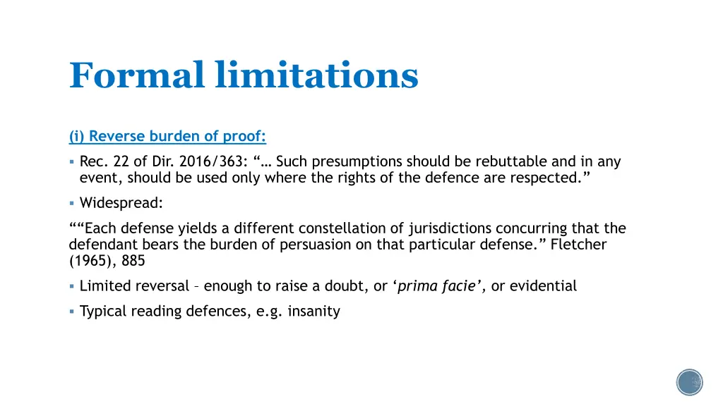 formal limitations