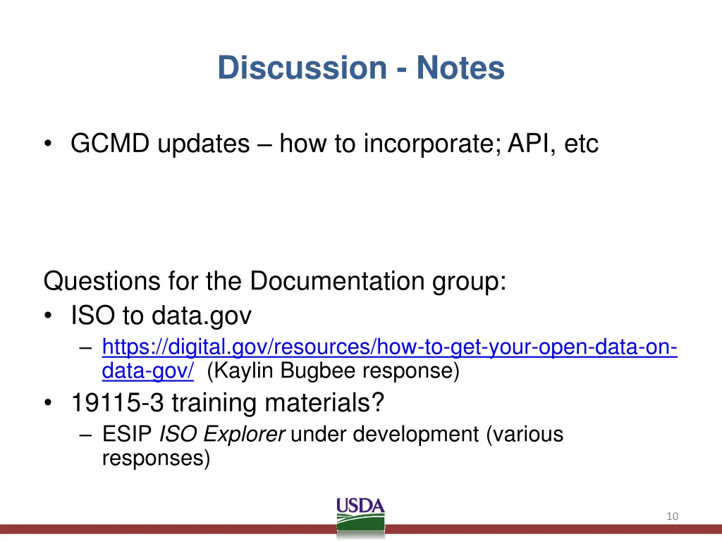 discussion notes
