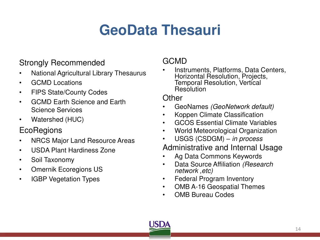 geodata thesauri