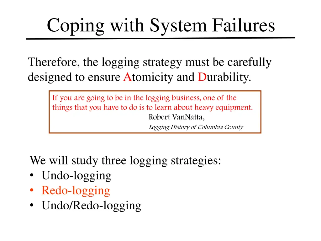 coping with system failures 1