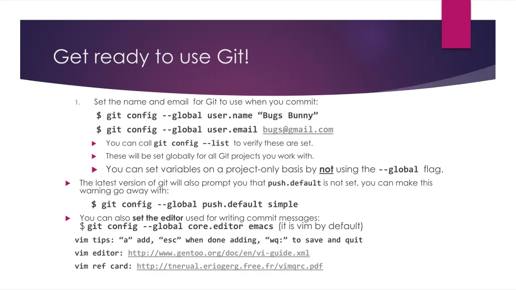 get ready to use git