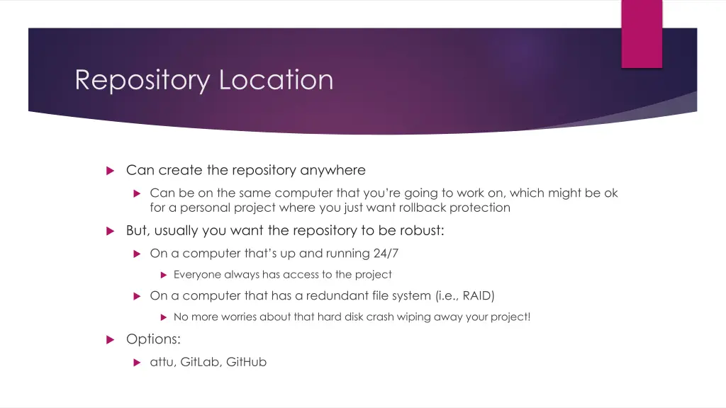 repository location