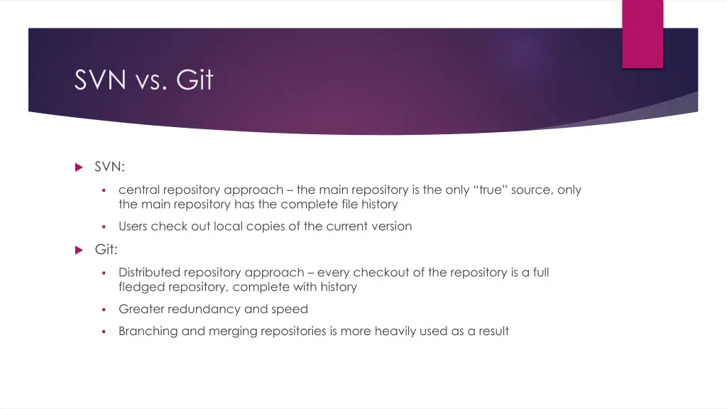 svn vs git