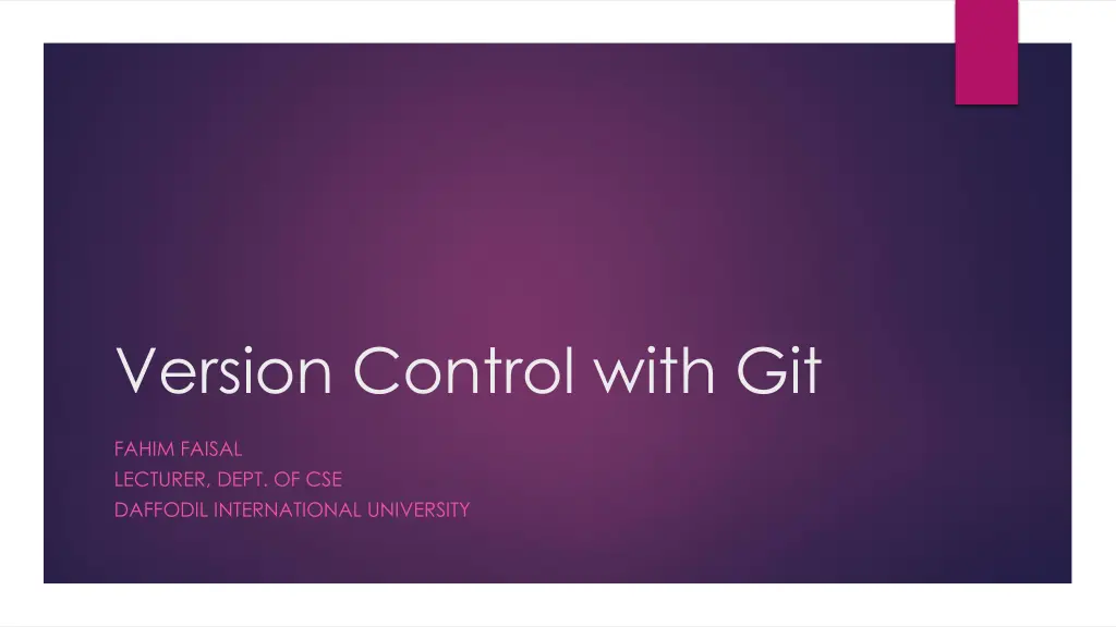 version control with git