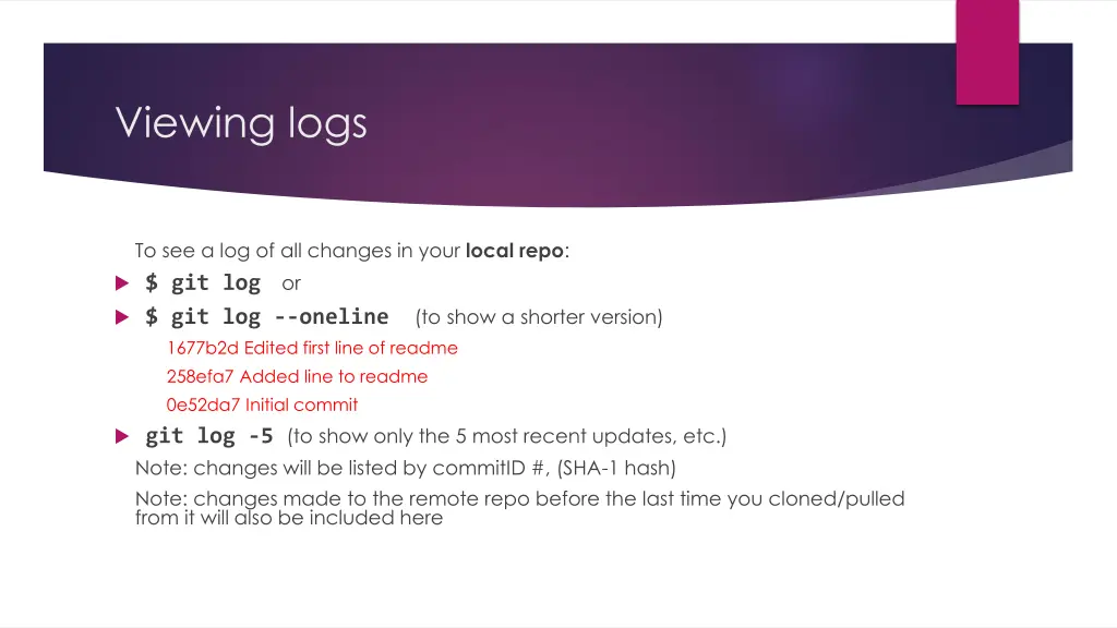 viewing logs