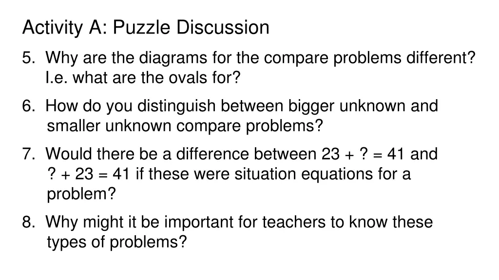 activity a puzzle discussion 1