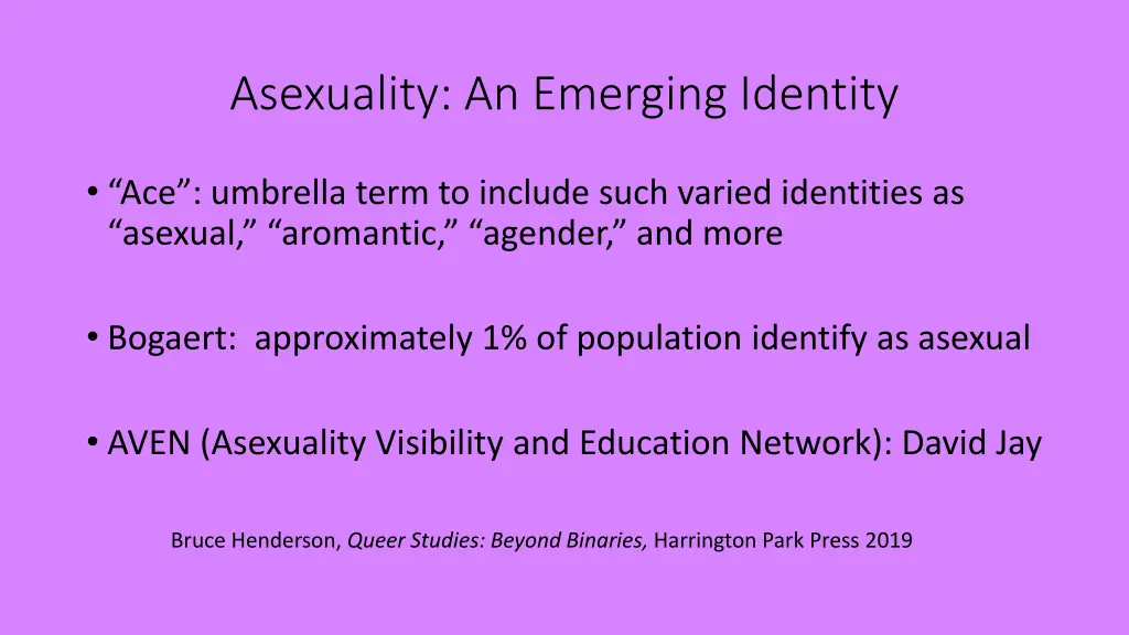 asexuality an emerging identity