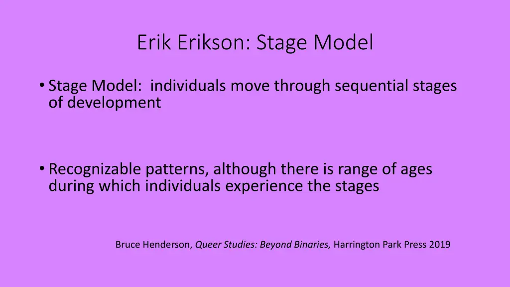 erik erikson stage model