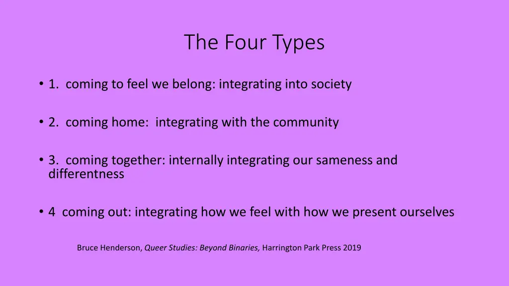 the four types