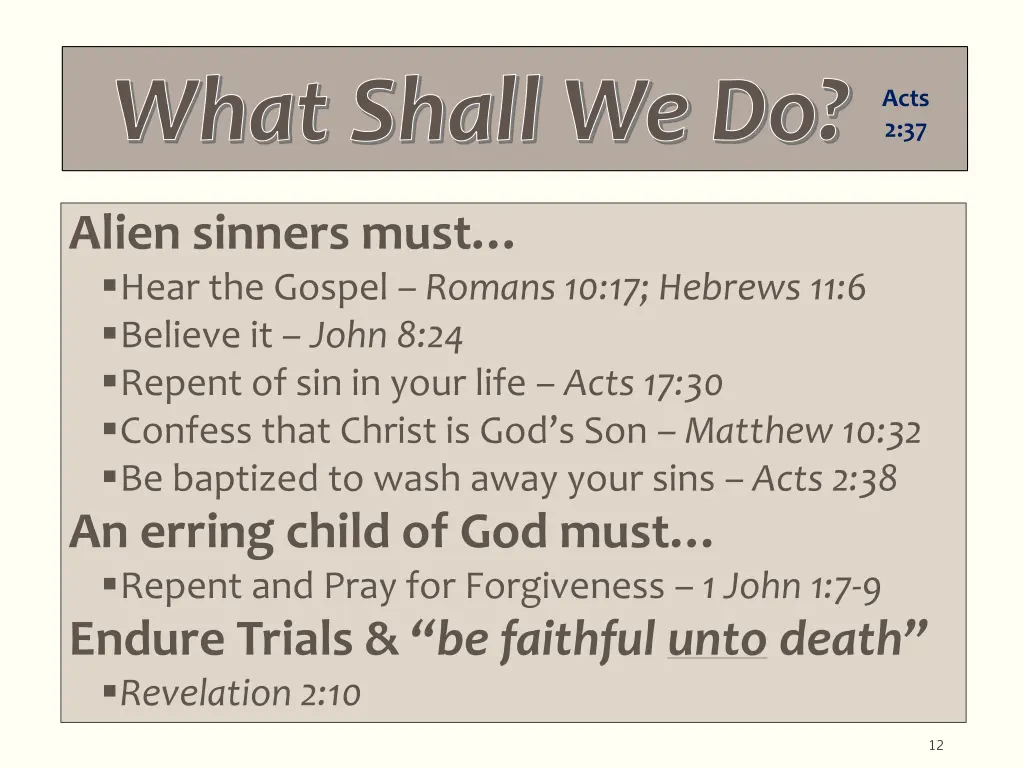 what shall we do