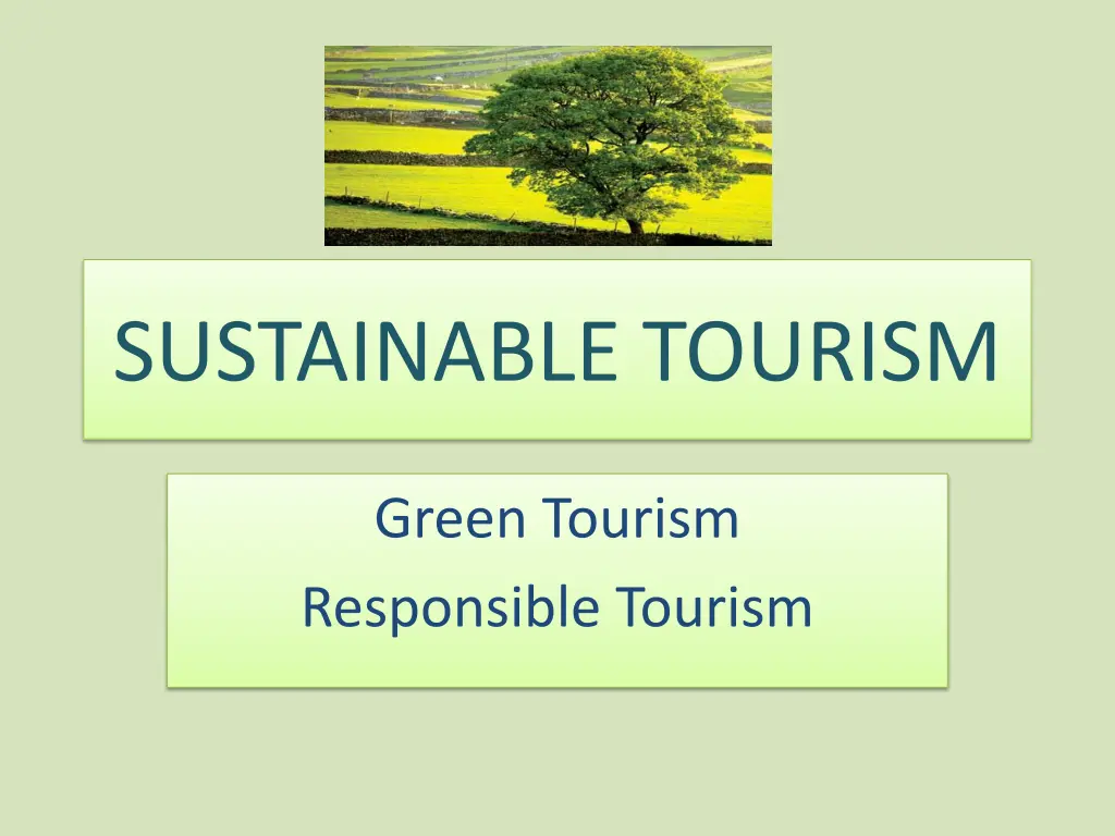 sustainable tourism