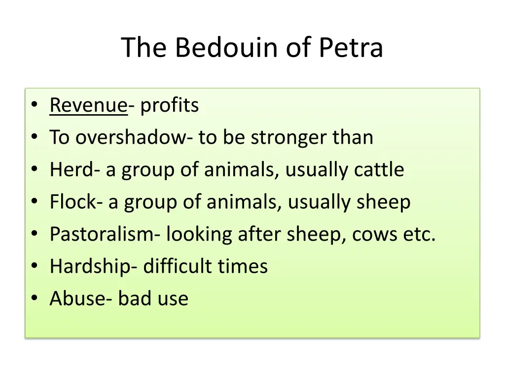 the bedouin of petra