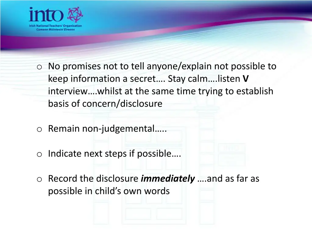 o no promises not to tell anyone explain