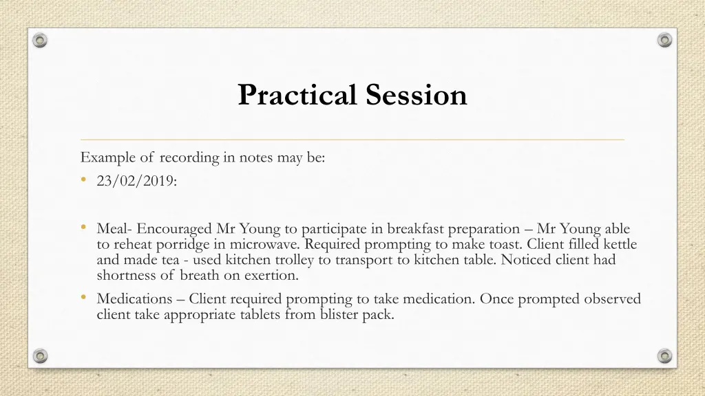 practical session 1