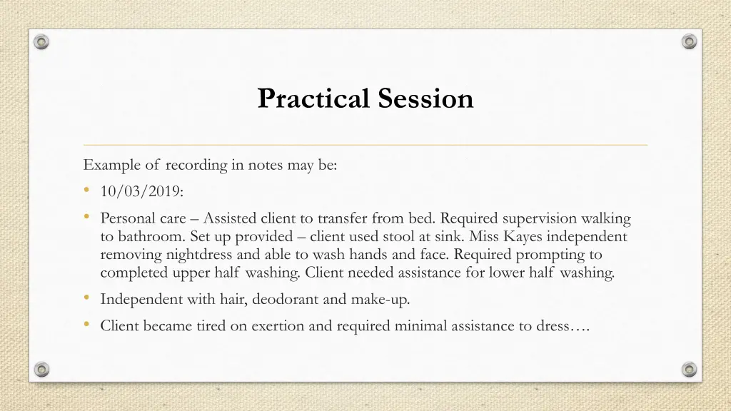 practical session 2