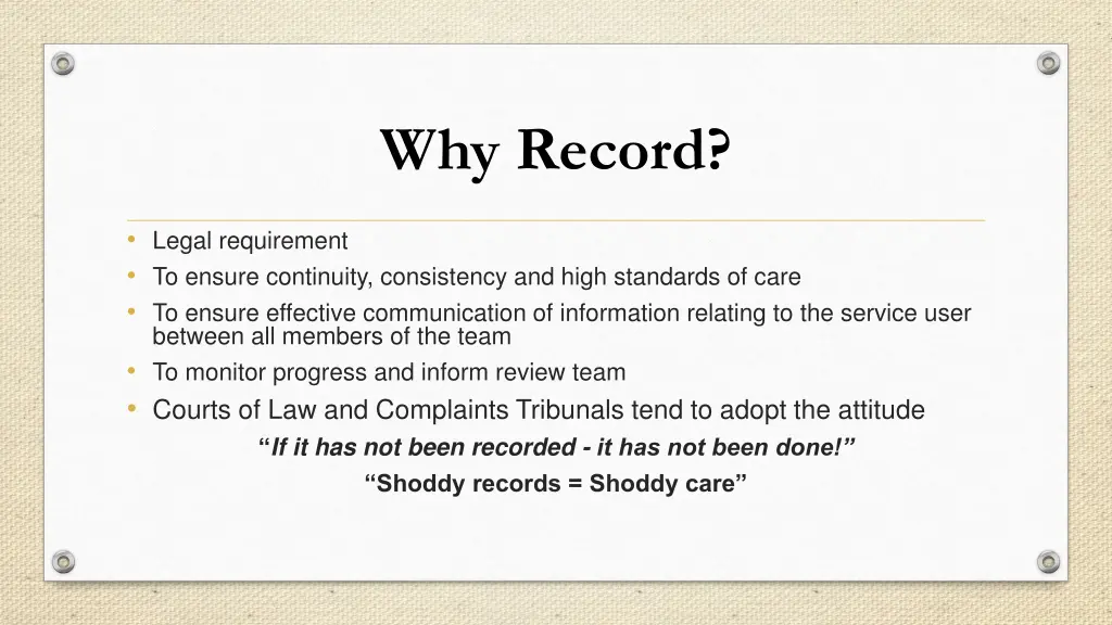why record