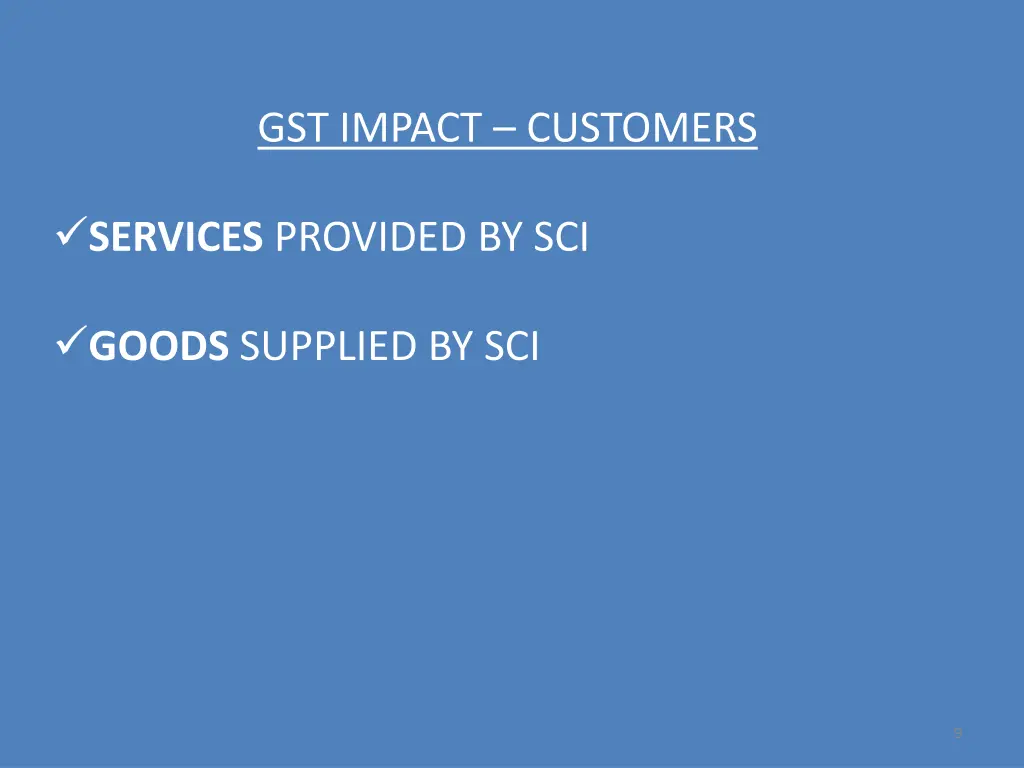 gst impact customers