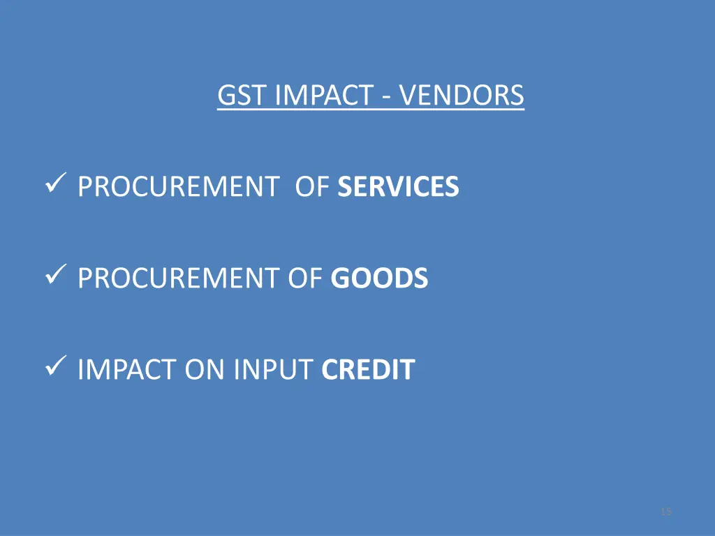 gst impact vendors