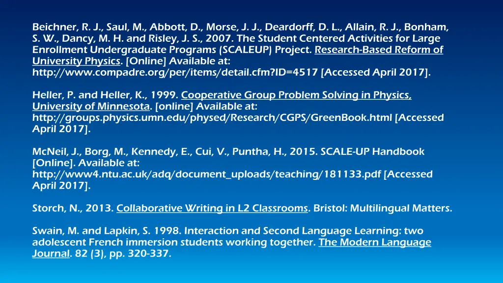 beichner r j saul m abbott d morse j j deardorff