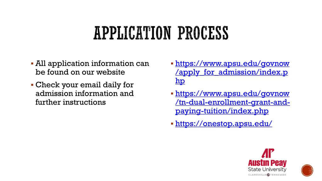 application process 1