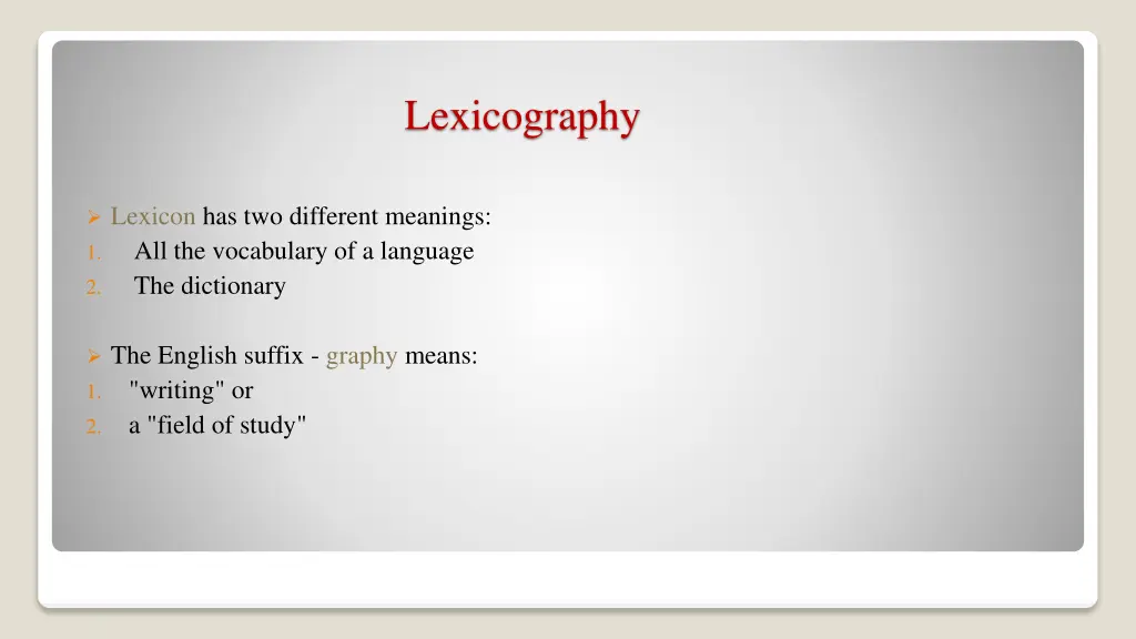 lexicography