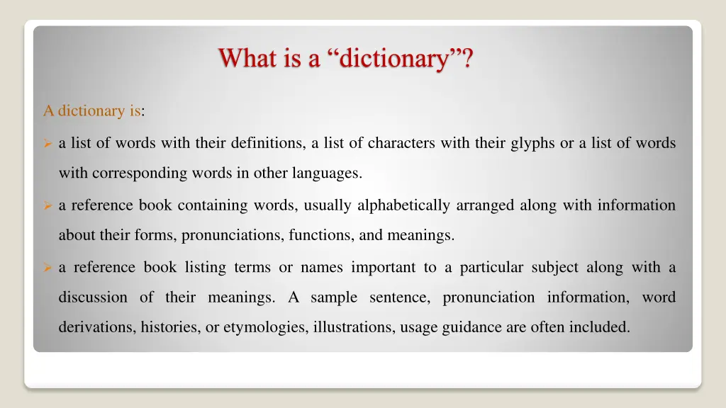what is a dictionary