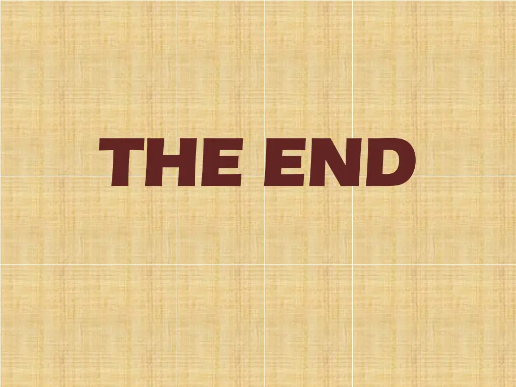 the end the end
