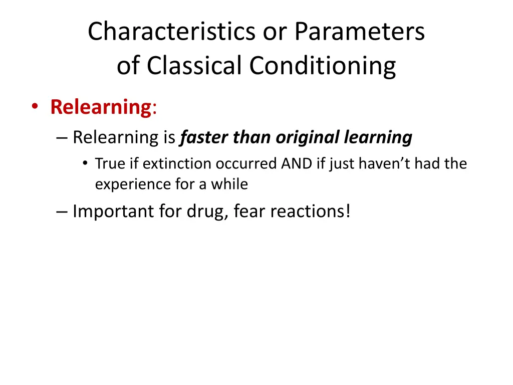 characteristics or parameters of classical 4