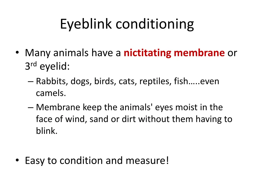 eyeblink conditioning 1