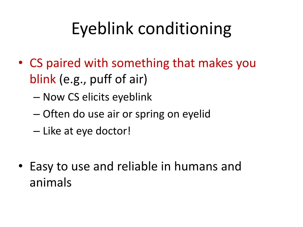 eyeblink conditioning
