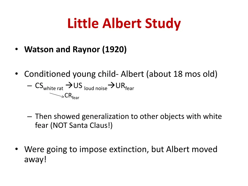 little albert study