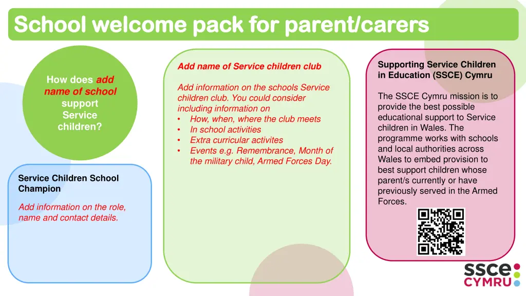 school welcome pack for parent carers school 2
