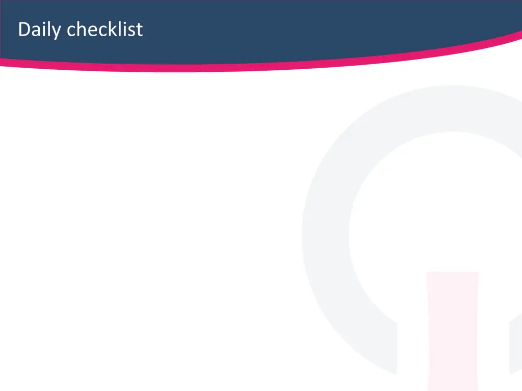 daily checklist