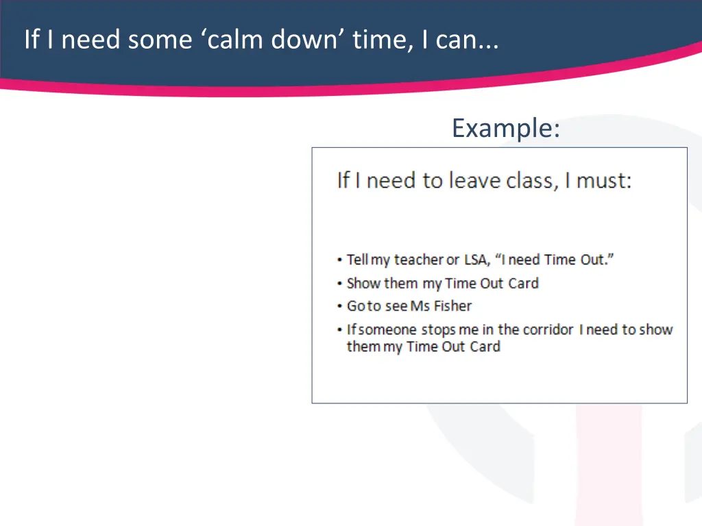 if i need some calm down time i can