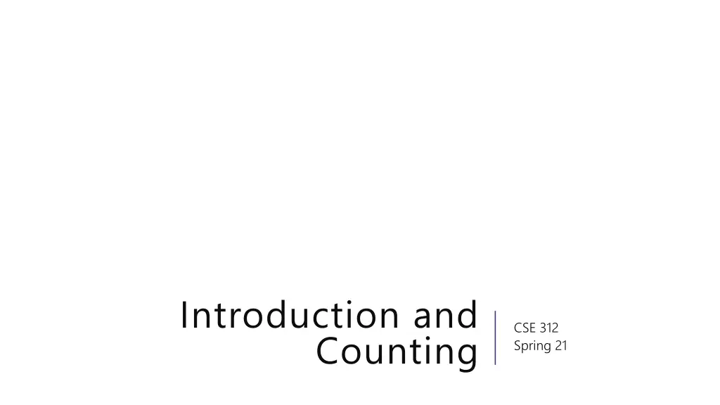 introduction and counting