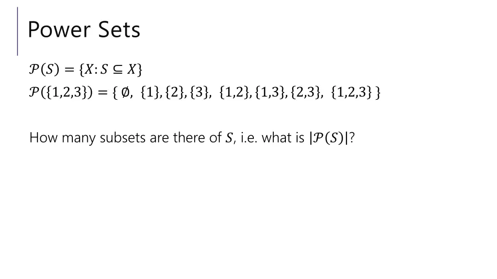 power sets