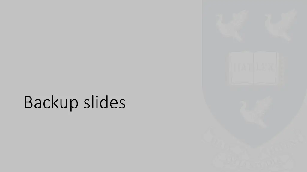 backup slides