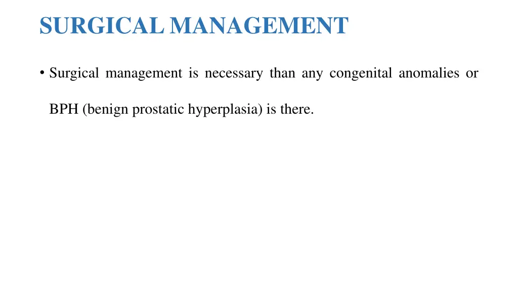 surgical management