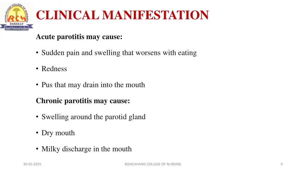clinical manifestation