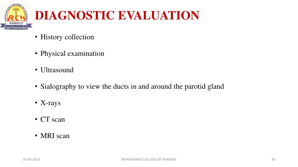 diagnostic evaluation