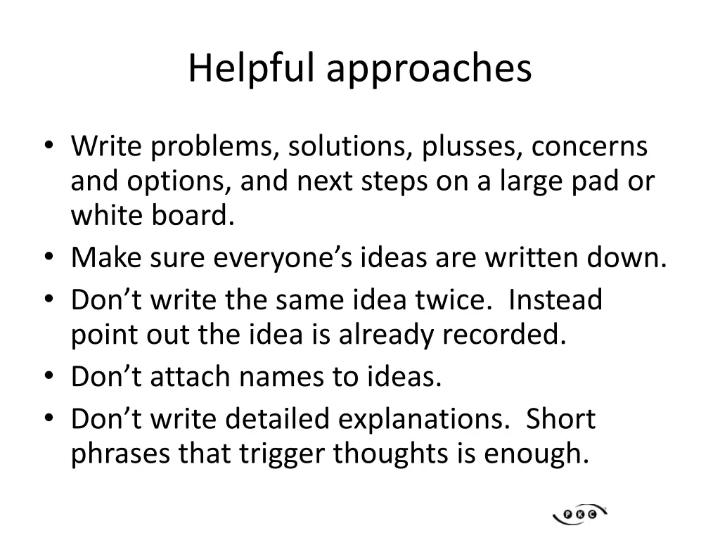 helpful approaches