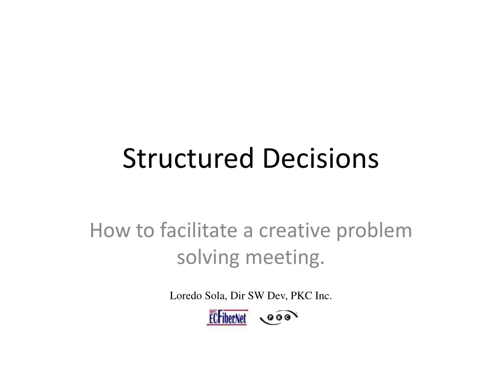 structured decisions