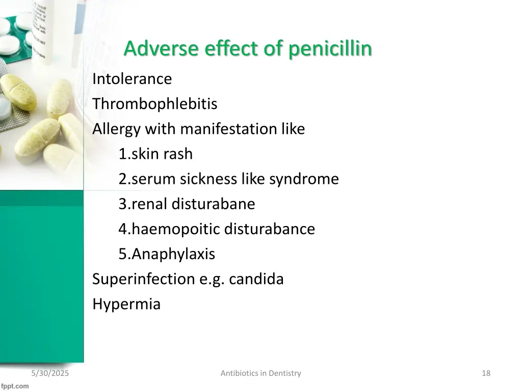 adverse effect of penicillin