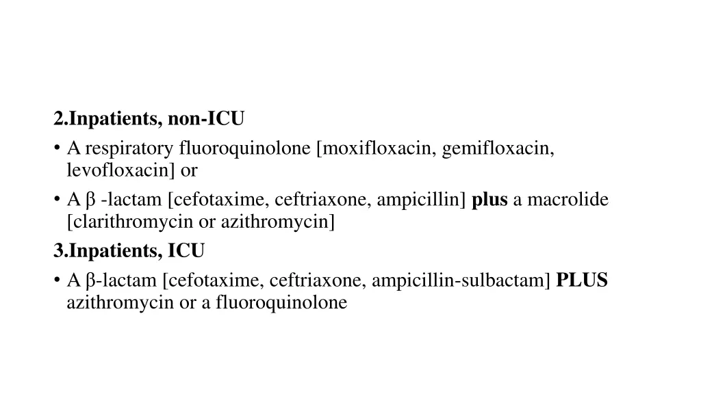 2 inpatients non icu a respiratory