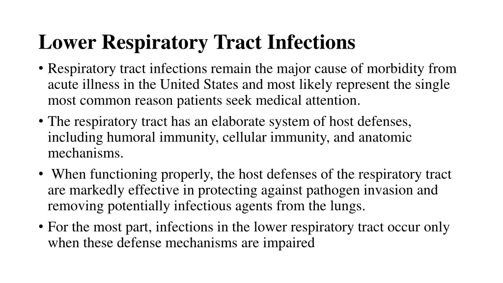 lower respiratory tract infections respiratory