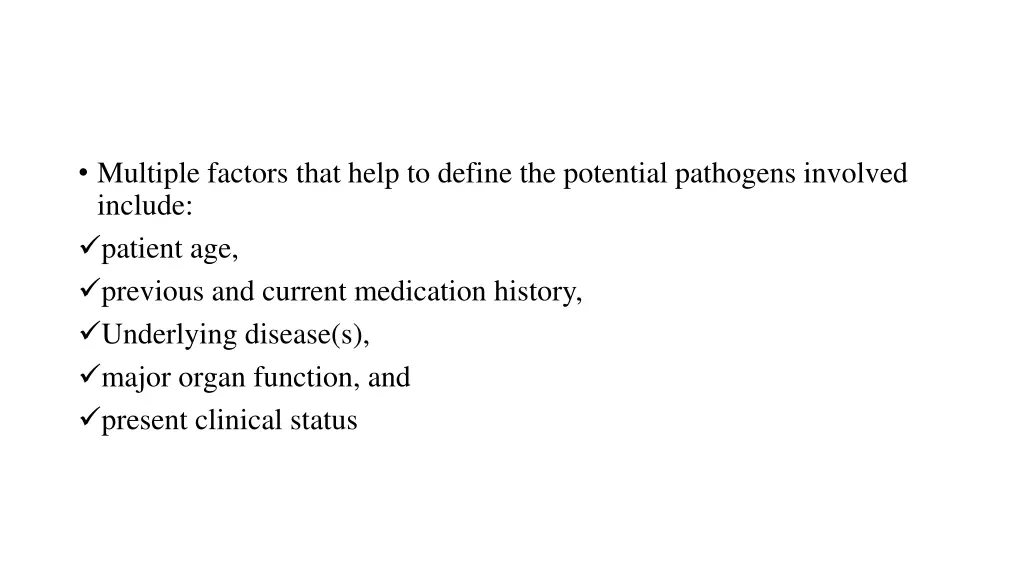multiple factors that help to define