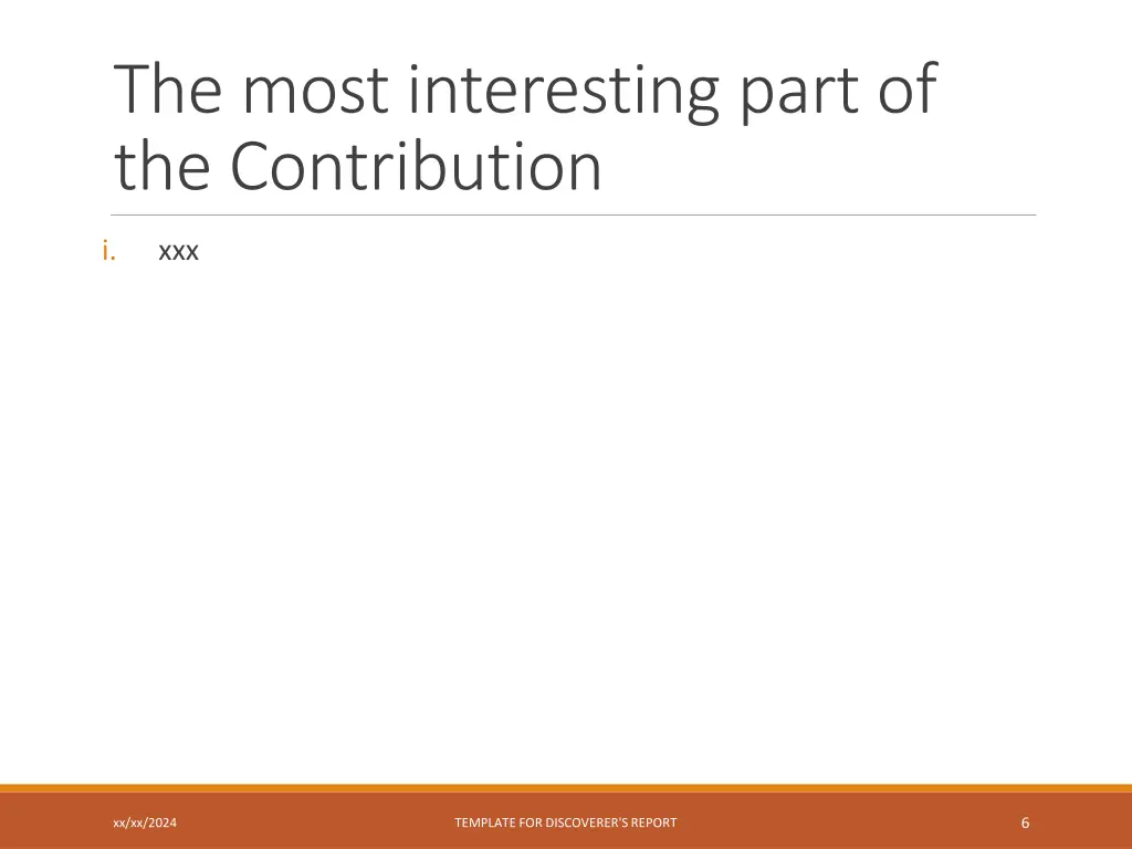 the most interesting part of the contribution
