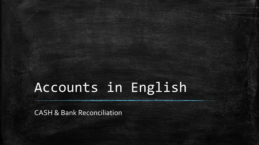accounts in english