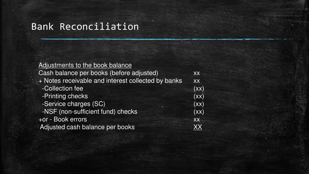 bank reconciliation 1